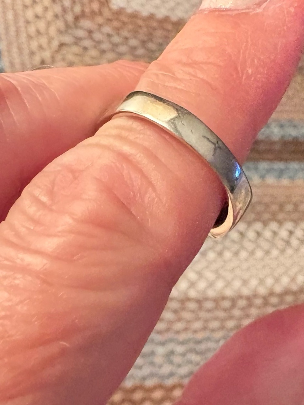 White and Champagne Diamonds in White Gold Size 6.5 - Picture 7 of 7